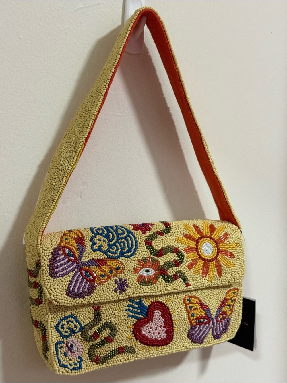 Mexican folk Art Beaded Shoulder Bag - Picture 4 of 4